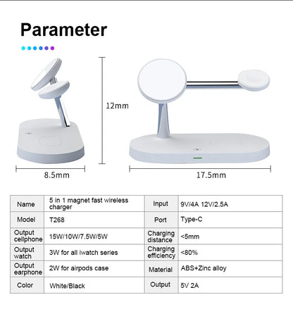 FERAS 3 in 1 Wireless Charger Stand Magnetic