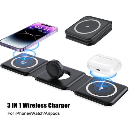 FERAS 100W 3 in 1 foldable Wireless Charger Pad Stand