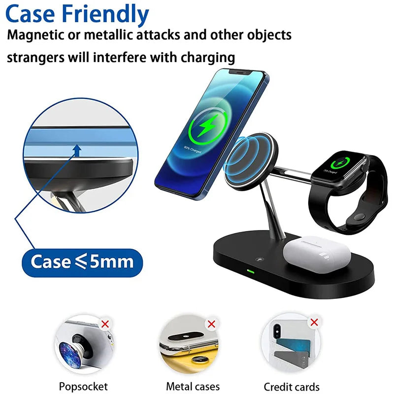 FERAS 3 in 1 Wireless Charger Stand Magnetic