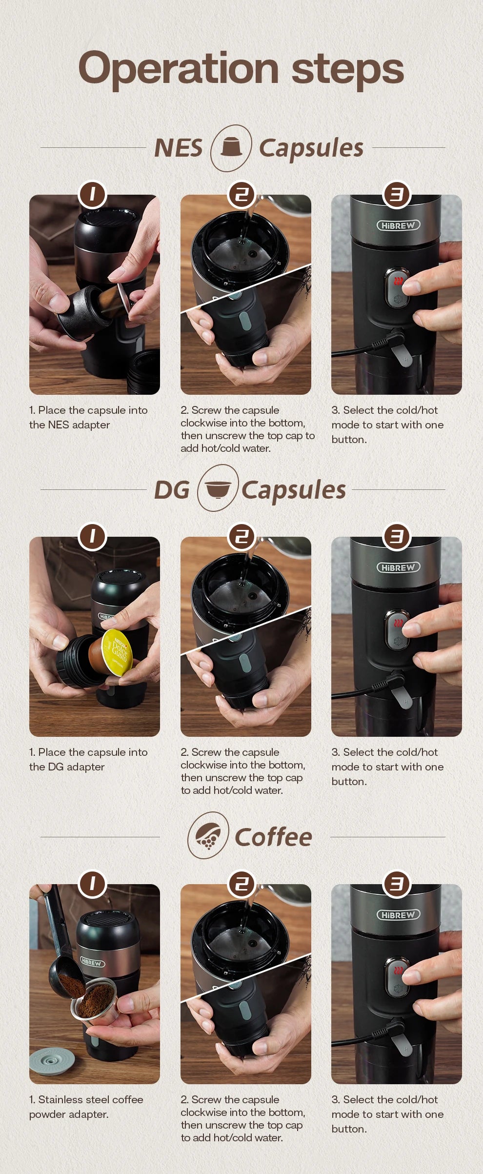 Hibrew Portable Coffee Machine